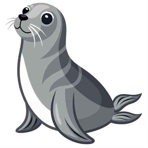 Under the Sea Theme Seal Transparent Sticker